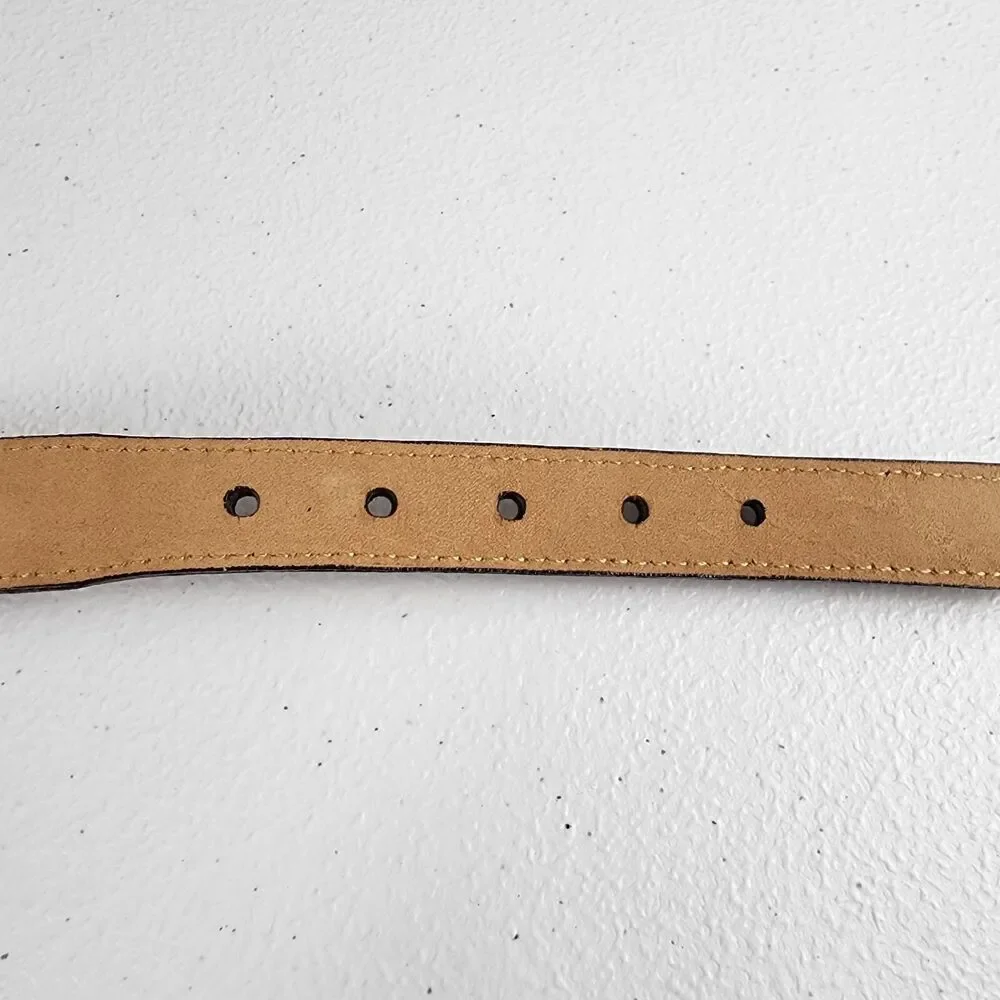 Brighton- Women’s Multi Color Croc Pattern Leather Silver Buckle Belt, M/L